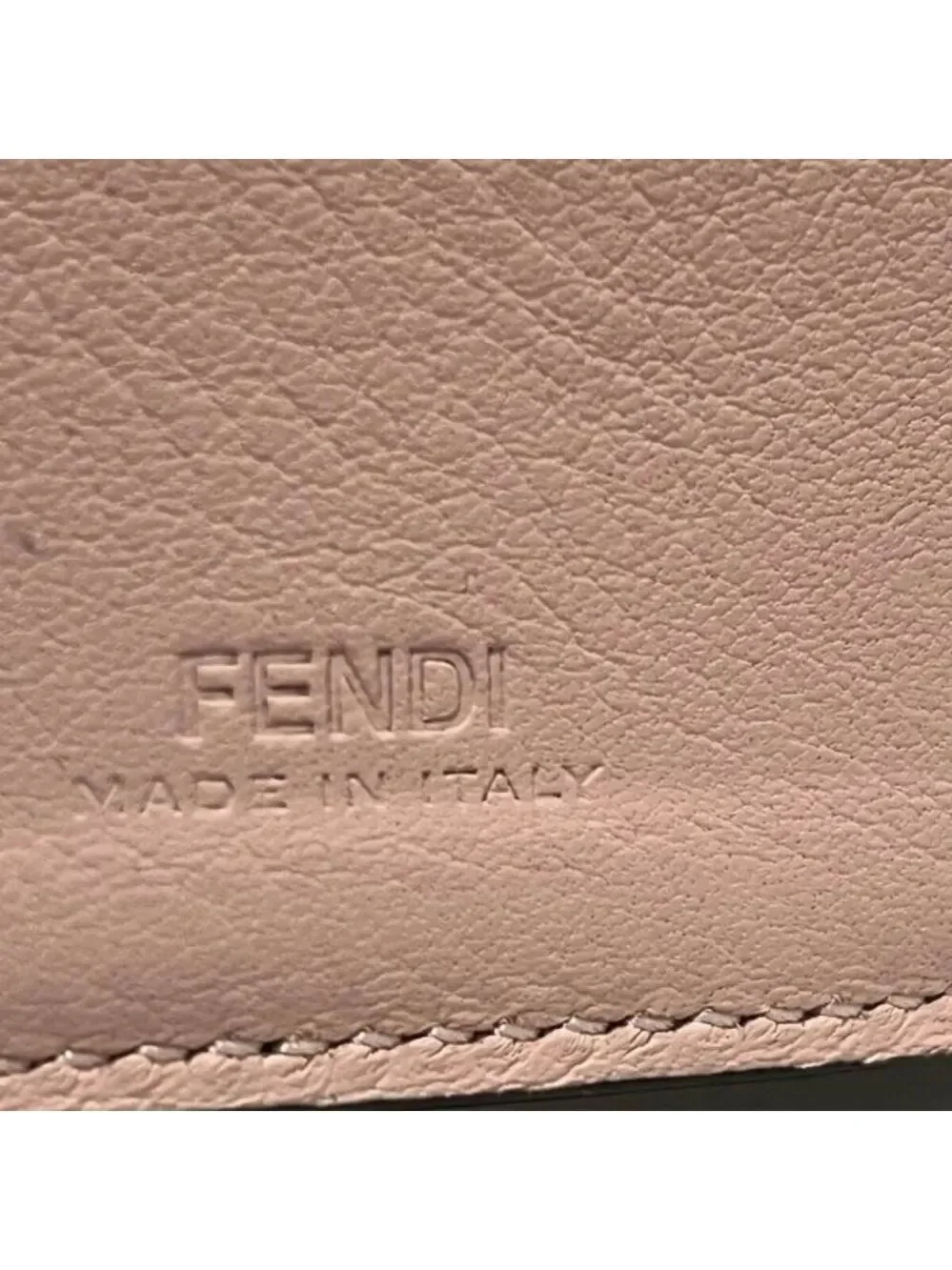 100% Authentic FENDI Zucca 7AR675 Brown Black Leather Accessory Case